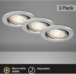 Briloner süllyesztett LED-es lámpa készlet 460 lm 3000 K alumínium (7147-039)