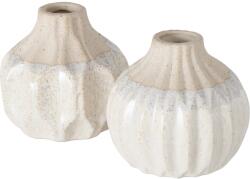 Boltze Malia váza 2-féle változatban 9 cm x 10 cm bézs-krémszínű