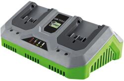 LUX-TOOLS 20 V-os dupla gyorstöltő 1 PowerSystem (196055)