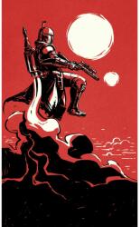 Komar nemszőtt fotótapéta Star Wars Boba Fett The Bounty Hunter piros
