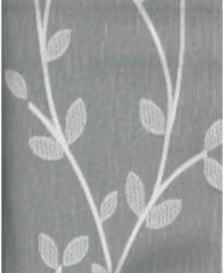  Fényáteresztő voile sherly levélmintás fehér 295 cm magas méteráru