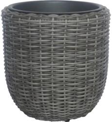 Virágcserép 36 cm x 36 cm x 36 cm szürke