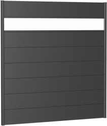 Biohort kerítés panel akrilüveggel 180 cm x 180 cm metál sötétszürke
