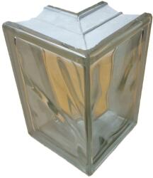 Stebo Üvegtégla Wave hullámos sarok 132 mm x 190 mm x 80 mm