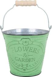  Flowers & Garden kaspó fém Zöld 11, 5 cm átmérő x 10, 5 cm