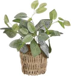 Mica Decorations hálóslevél művirág kosárban 12 cm átmérő x 33 cm