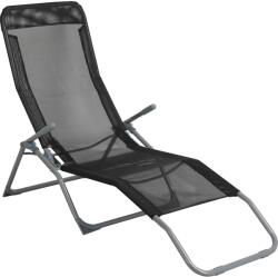  Pando napozóágy fekete 140 cm x 61 cm x 57-96, 5 cm összecsukható