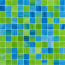  Üvegmozaik Simpli zöld-mix csíkos 30 cm x 30 cm (41084)