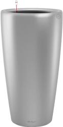 Lechuza Rondo Premium oszlopkaspó 33 cm átmérő x 56 cm ezüst-metál