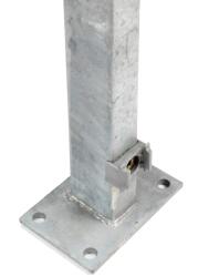 Floraworld kerítésoszlop ráhegesztett talplemezzel 189 cm tűzihorganyzott