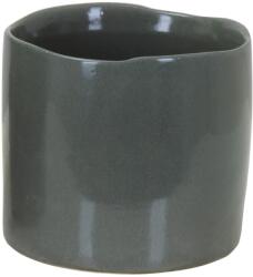  A. H. G. Organic kerámia kaspó mázas kerek hengeres 19 cm x 17 cm zöld