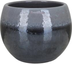  A. H. G. kaspó Luxa kerámia 24 cm átmérő x 23 cm antracit mázas