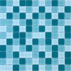  Üvegmozaik lap türkiz mix Translucent 30 cm x 30 cm (41053)