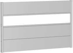 Biohort kerítés panel akrilüveggel 150 cm x 90 cm ezüstmetál