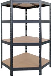  Rivet sarokba állítható fém polc antracit 180 cm x 90 cm x 45 cm x 65 cm (TR18S414KHEID8LM0)