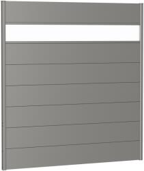 Biohort kerítés panel akrilüveggel 180 cm x 180 cm kvarcszürke metál