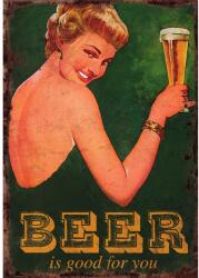 Retro-Gift kis táblakép Beer 17 cm x 12, 5 cm