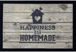 Rexdeco Rex Deco beltéri lábtörlő Happiness barna, csúszásmentes 40 cm x 60 cm
