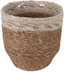  A. H. G. Hogla-fű kaspó poliészter tasakkal 18 cm x 18 cm natúr-bézs