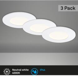 Briloner süllyesztett LED-es lámpa 3 darabos készlet fehér Ma: 3 cm átmérő: 8, 5 (7282-036)