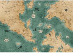 Komar nemszőtt fotótapéta Old Travel Map 350 cm x 250 cm