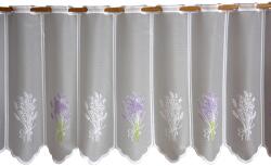  Függöny jacquard vitrázs levendulamintás 9606 60 cm magas méteráru (79292)