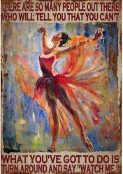 Retro-Gift nagy táblakép - Ballerina 27 cm x 39 cm