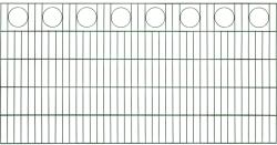  Kétrudas hálós dekor-kerítéspanel körsor zöld 100 cm x 200 cm (042340)