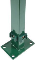  Sarokoszlop hegesztett oszloptalppal 129 cm zöld (042414)