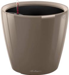 Lechuza Classico Premium LS kaspó 28 cm átmérő x 26 cm szürkésbarna magasfényű