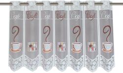  Függöny jacquard vitrázs kávéscsésze mintával 45 cm magas méteráru (253785)