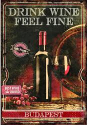 Retro-Gift kis táblakép Wine shop 17 cm x 12, 5 cm