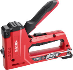 Extol capsator 10.6 și 11.3mmx6-14mm, capse, cuie U și funcție 4 în 1; carcasă ALU vopsită, blocare de siguranță