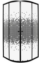 Kerra Cabină de duș curbată Pixel Black 90 fără cădiță de duș (PIXEL-90-BL-SOLO)