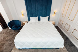 CONELTEX Pilota vara matlasata PureDream Coneltex, dimensiuni 200x210 cm, dreptunghiulara, culoare alba, umplutura fibra siliconizata, densitate 200 g/mp