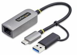 StarTech - USB-C Ethernet adapter USB-A adapterrel, 10/100/1000 Mbps, 15 cm-es kábel - C21GA-USB-ETHERNET (C21GA-USB-ETHERNET)