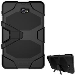 Gigapack Samsung Galaxy Tab A 10.1" (közepesen ütésálló szilikon belső, kitámasztó, méhsejt minta, fekete) (GP-15160)