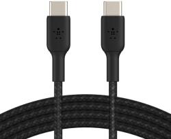Belkin BOOST CHARGE USB-C/USB-C kábel, 2m, fekete - Tartós (CAB004bt2MBK)