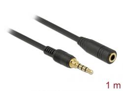 Delock 85629 audio kábel 1 M 3.5mm Fekete (85629)