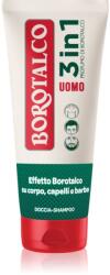 Borotalco MEN 3 in 1 fürdőgél férfiaknak arcra, testre és hajra illatok Unique Scent of Borotalco 200 ml