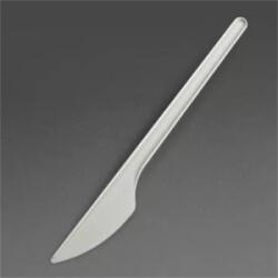  Kés, műanyag, többször használatos, 17 cm, 20 db 'Prima', fehér (KHMU297) (KHMU297)