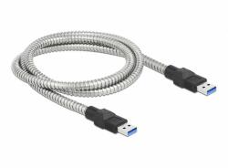 Delock Cablu de date Delock USB-A - USB-A 1m Silver (86775)