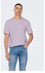 Only & Sons Férfi póló, Only & Sons, 301847489, Biopamut, L, Lila (0000301847489_L)