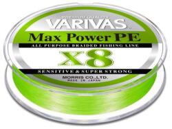 VARIVAS MAX POWER PE X8 150m #1.0 20.2lb 0.165mm Lime Green Fluo (V110312) - plazaweb