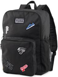 PUMA Puma, Uniszex cipzáros hátizsák foltrátétekkel, Fekete (079514-01)