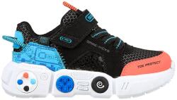 Skechers Skechers, Lil Gametronix tépőzáras sneaker, Fekete, Narancssárga, Kék, 22 EU (402262N-BKMT-22)