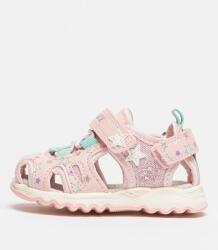 Lumberjack Lumberjack, Toby hálós műbőr szandál tépőzáras pánttal, Pasztellrózsaszín, Jégkék, Törtfehér, 25 EU (SGB3706-006-N47-CH001-25)