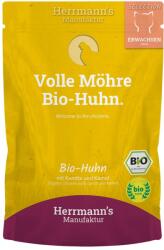 Herrmanns 12x100g Herrmann's Selection nedves macskatáp - Bio csirke bio sárgarépával & bio kamuttal