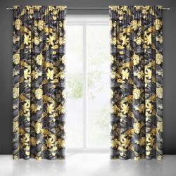 Eurofirany Bler bársony sötétítő függöny Fekete/szürke 140x270 cm (372617)