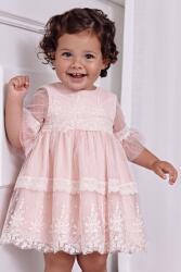 Abel & Lula Abel & Lula, Bővülő fazonú ruha hímzett részletekkel, Halvány rózsaszín, 74 CM (5014-009-6-9M)